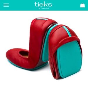 Tieks Cardinal Red Ballet Flats, Size 6
